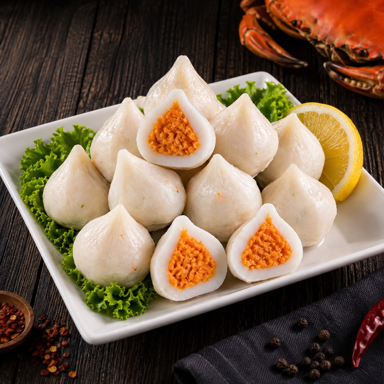 Crab Roe Dumplings